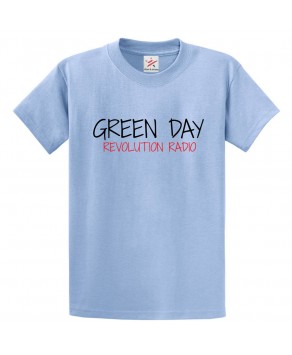 Green Day Revolution Radio Classic Unisex Kids and Adults Fan T-Shirt for Rock Music Lovers